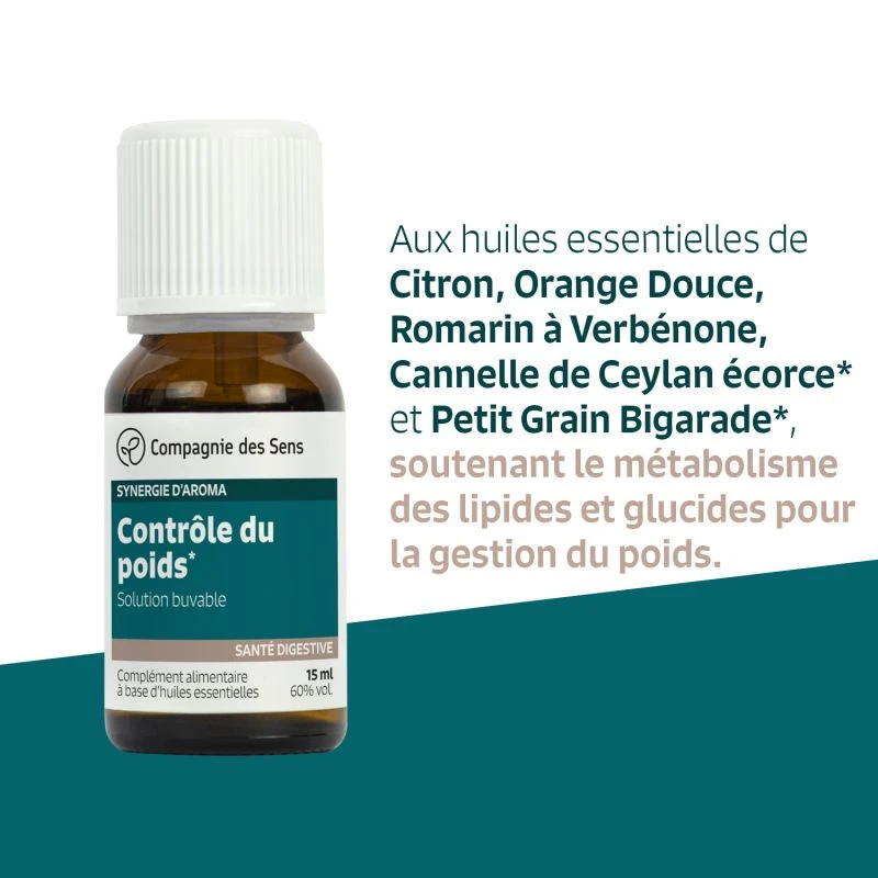 CONTRÔLE DU POIDS - Huiles Essentielles En Solution Buvable 2 CONTRÔLE DU POIDS - Huiles Essentielles En Solution Buvable – Image 2