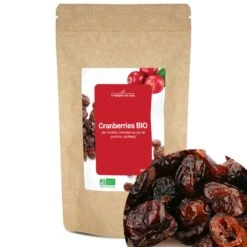 Cranberries BIO (en Moitiés, Infusées Au Jus De Pomme, Séchées)