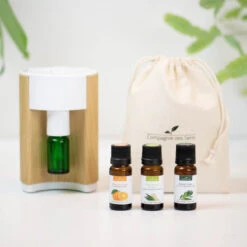 Diffuseur Litsea + 3 Huiles Essentielles BIO - Pack Découverte