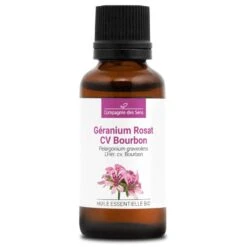 GÉRANIUM ROSAT CV BOURBON - Huile Essentielle BIO -Aroma Nature Bien-Être geranium rosat huile essentielle bio 2