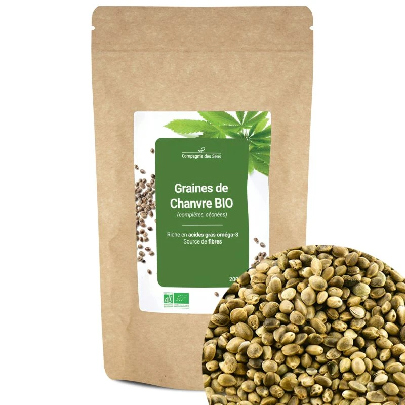 Graines De Chanvre De Bretagne BIO (complètes, Séchées) - Riche En Oméga-3 1 Graines De Chanvre De Bretagne BIO (complètes, Séchées) - Riche En Oméga-3