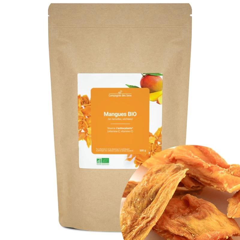Mangues BIO (en Lamelles, Séchées) - Source D'antioxydants 1 Mangues BIO (en Lamelles, Séchées) - Source D'antioxydants