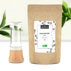 Moulin à épices + Poivre Noir BIO - Pack Découverte