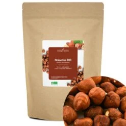 Noisettes BIO (entières, Décortiquées) - Riche En Antioxydants